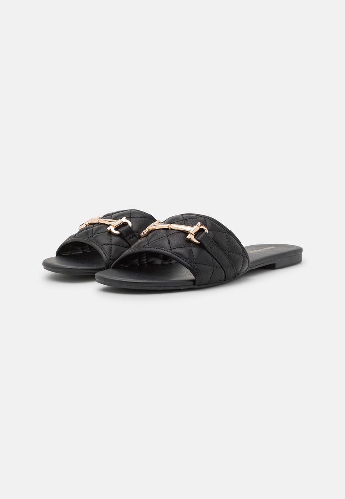 Mules Anna Field Plates Slip on Noir Femme | OOV-9363689